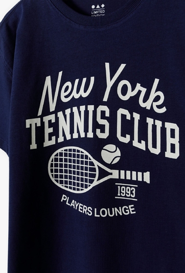 Bawełniany t-shirt chłopięcy - granatowy - Limited Edition