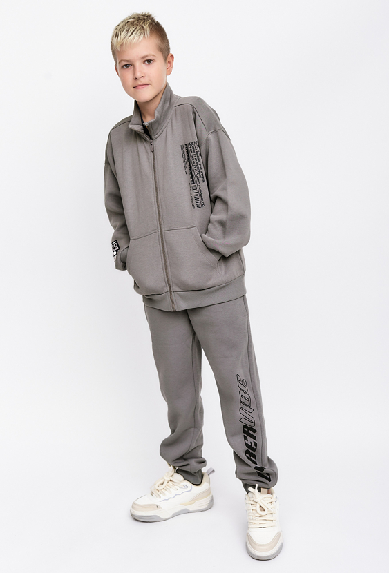 Szare spodnie dresowe dla chłopca - Cyber Vibe - Lincoln&Sharks