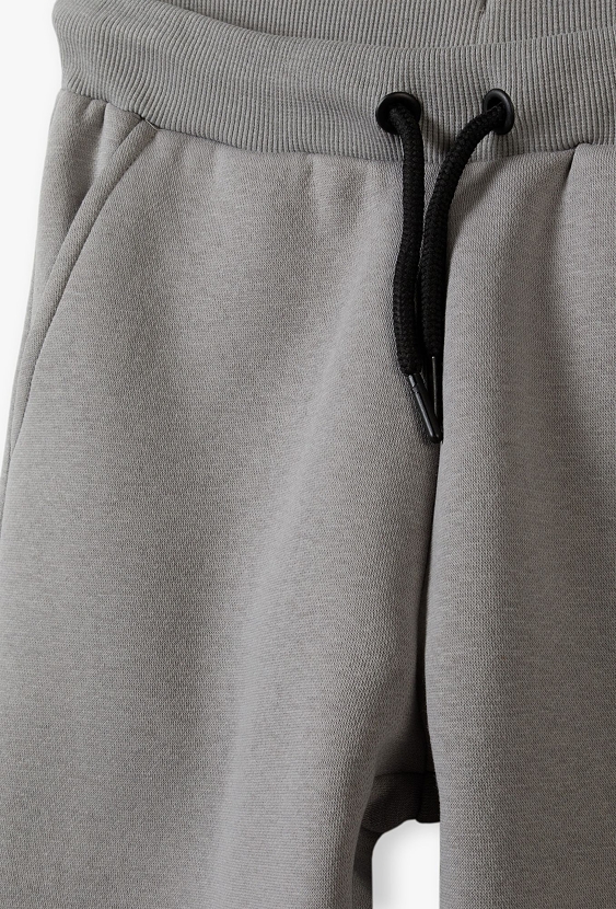 Szare spodnie dresowe dla chłopca - Cyber Vibe - Lincoln&Sharks