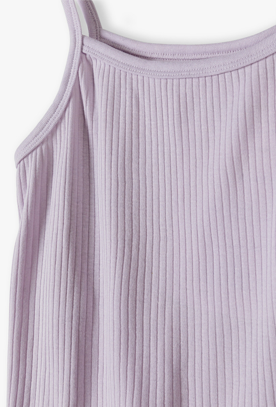 Piżama dziewczęca prążkowana