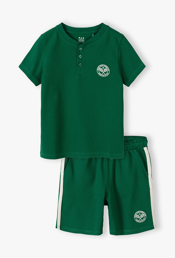 Komplet chłopięcy koszulka i szorty z lampasami – Tennis Club