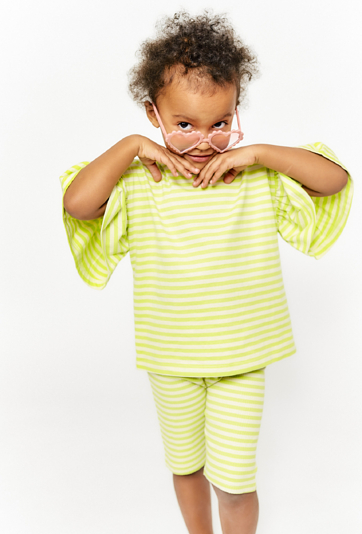 Legginsy dziewczęce - kolarki w paski