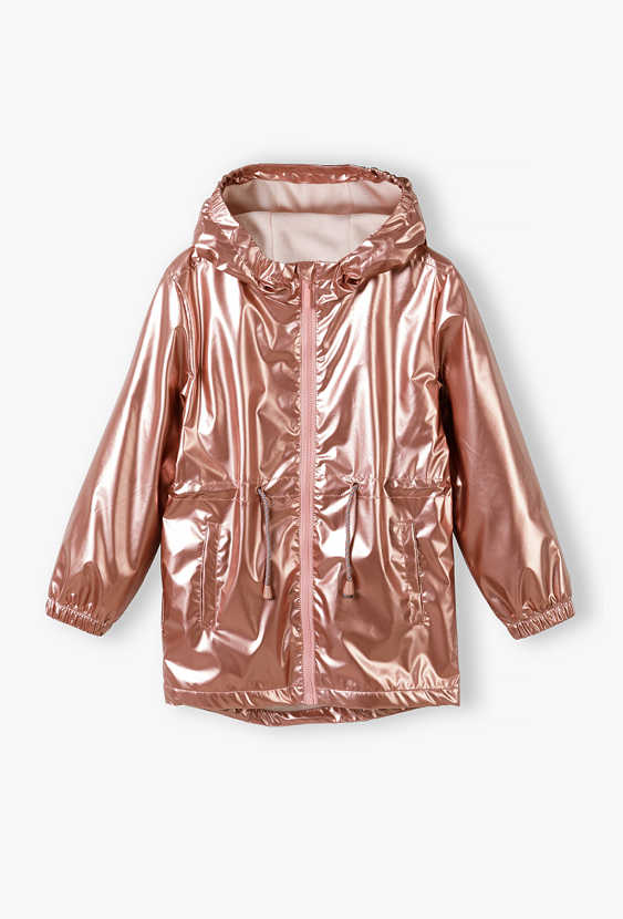 Kurtka przejściowa wiosenna z kapturem dla dziewczynki