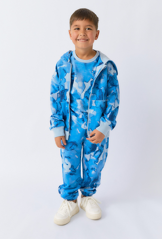 Spodnie dresowe chłopięce ze wzorem moro