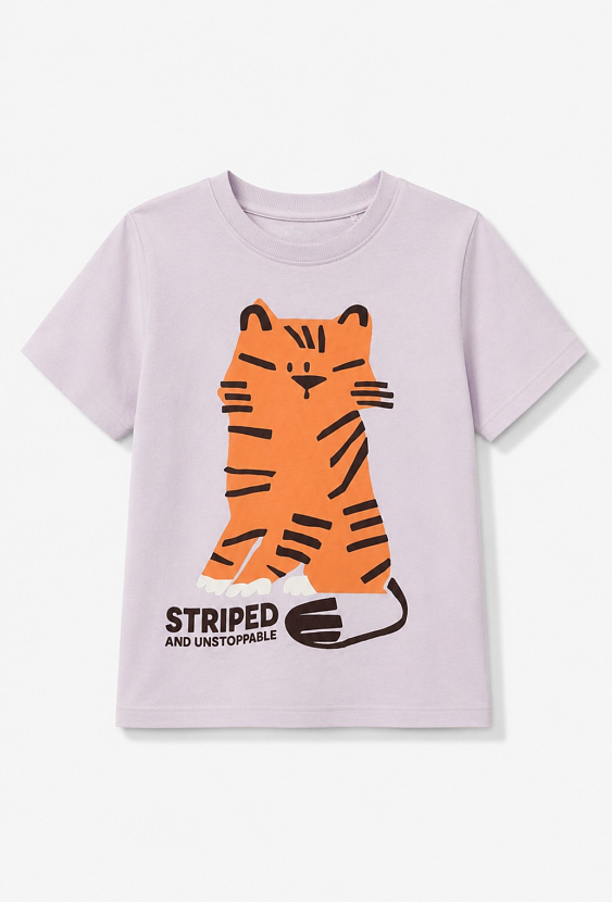 T-shirt chłopięcy z nadrukiem tygrysa