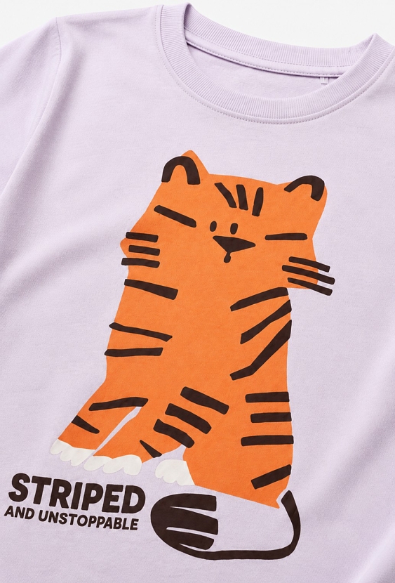 T-shirt chłopięcy z nadrukiem tygrysa