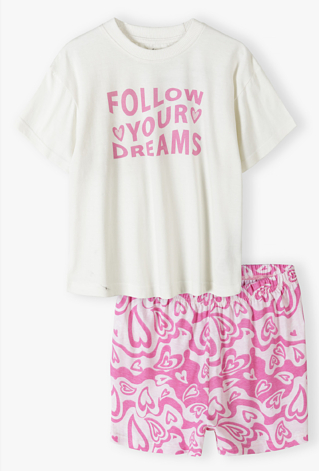 Piżama dziewczęca „Follow Your Dreams”