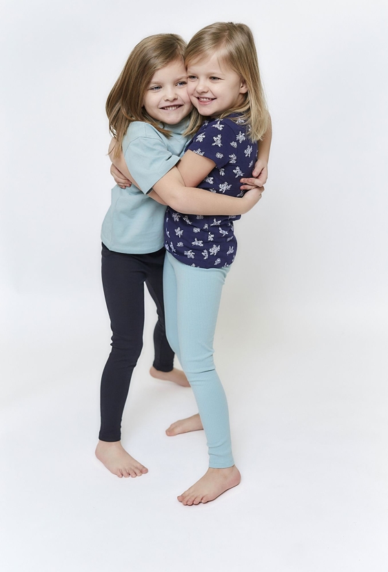 Dziewczęce legginsy prążkowane – 2-pak