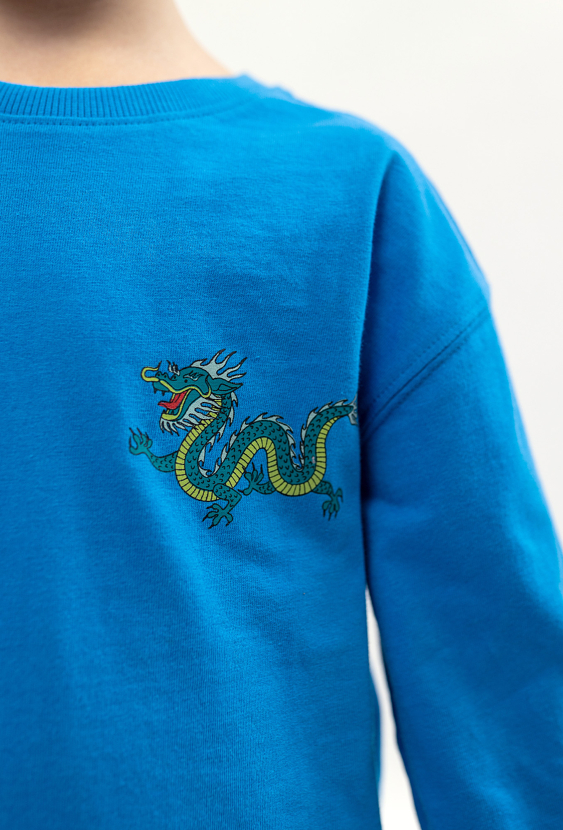 Niebieska bluzka z długim rękawem