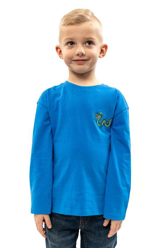 Niebieska bluzka z długim rękawem