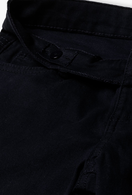 Czarne klasyczne spodnie dla chłopca - slim - Max&Mia