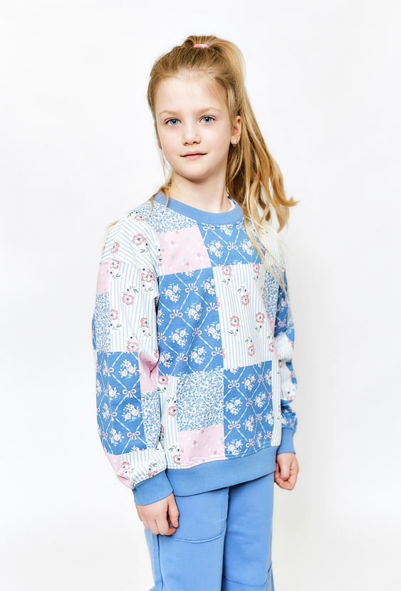 Bawełniana bluza nierozpinana na stójce