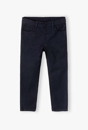 Granatowe spodnie dla chłopca - regular - Max&Mia