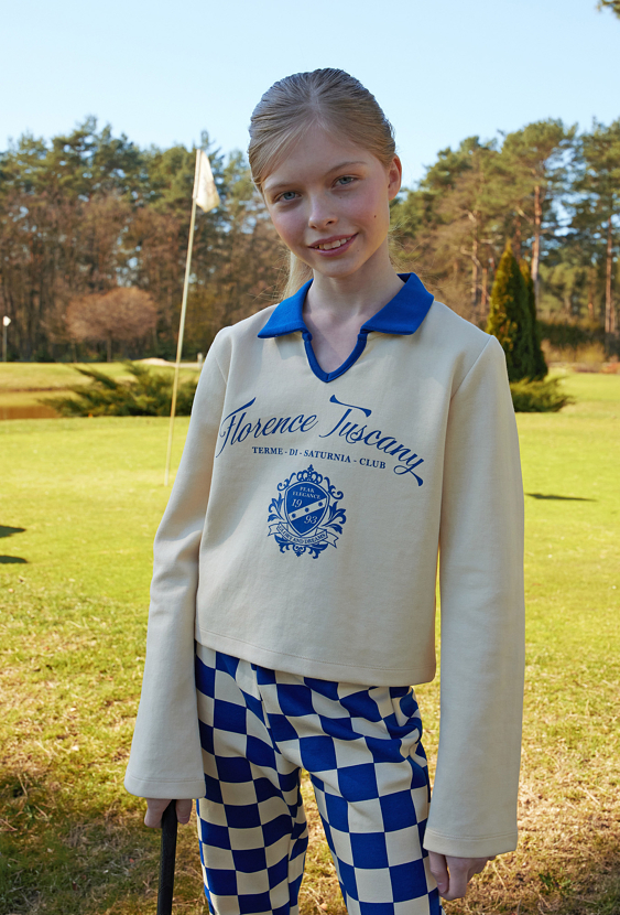 Bluza dziewczęca z kołnierzykiem