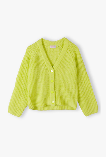 Kardigan dziewczęcy – sweter z dekoltem V