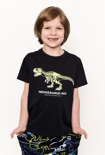 Koszulka dla chłopca - neonowy dinozaur - 5.10.15.