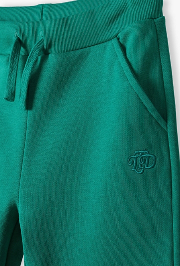 Zielone spodnie dresowe dla chłopca