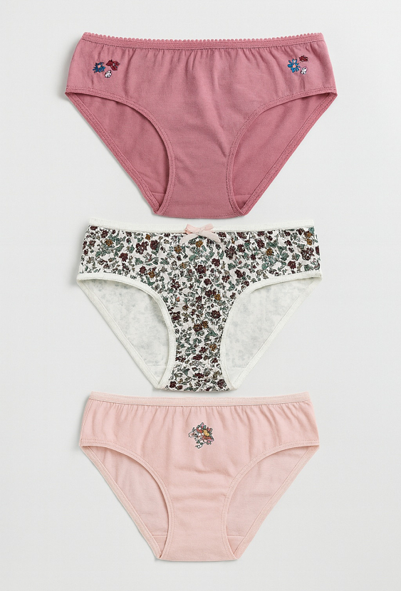 Dziewczęce majtki bawełniane 3-pak