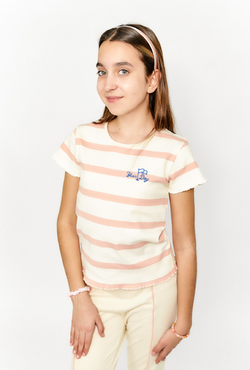 Dziewczęcy t-shirt w paski