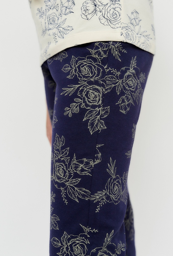 Granatowe spodnie flare dla dużej dziewczynki - 5.10.15.