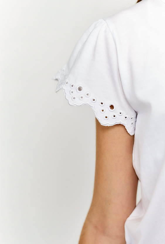 Koszulka z ażurowymi rękawkami