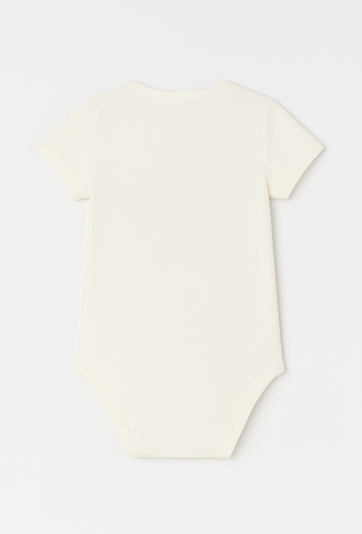 Białe body niemowlęce z nadrukiem „Kotek Psotek”