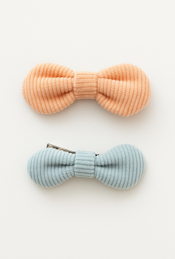 2-pak spinek z kokardą dla dziewczynki