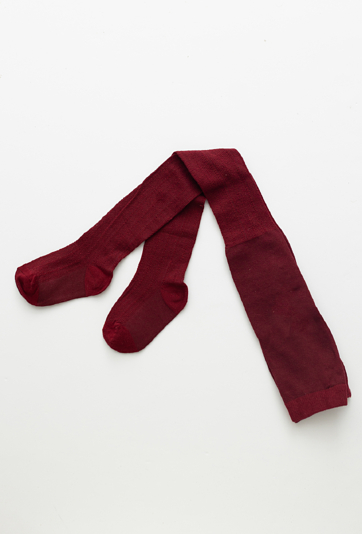 Rajstopy dziecięce czerwone grube w paski.