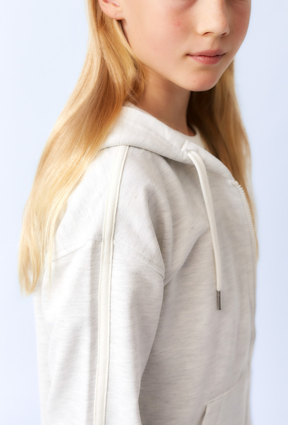 Dziewczęca bluza z kapturem rozpinana