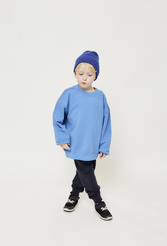 Niebieska bluza chłopięca - oversize