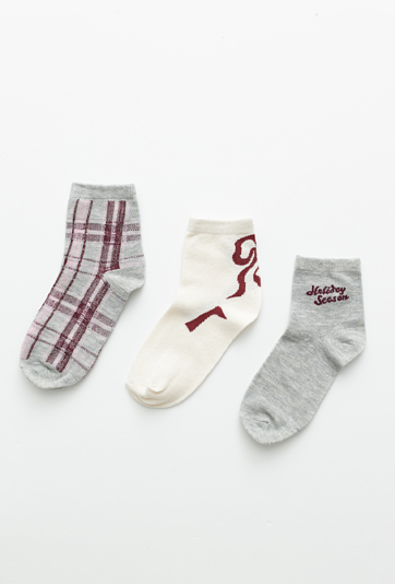 Skarpety dziewczęce 3-pak świąteczne