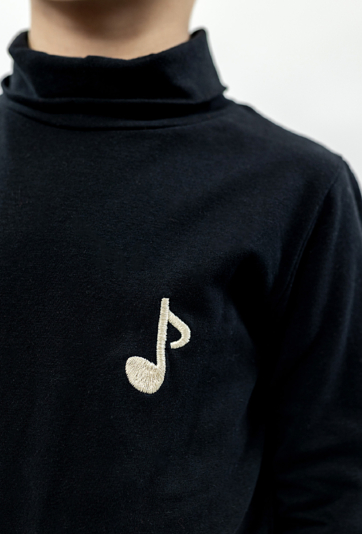 Czarna bluzka z długim rękawem 01H471P-3911