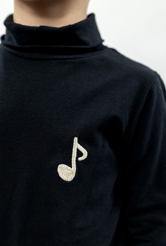 Czarna bluzka z długim rękawem 01H471P-3911