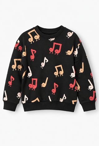 Bluza dresowa z nadrukiem nutek