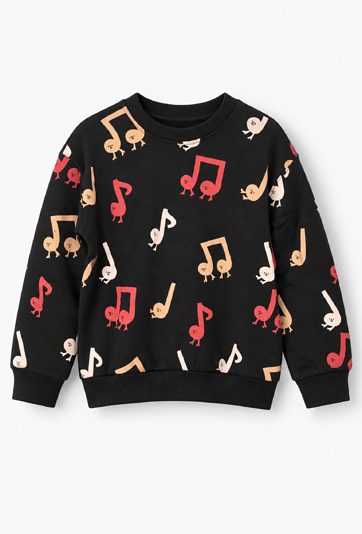 Bluza dresowa z nadrukiem nutek