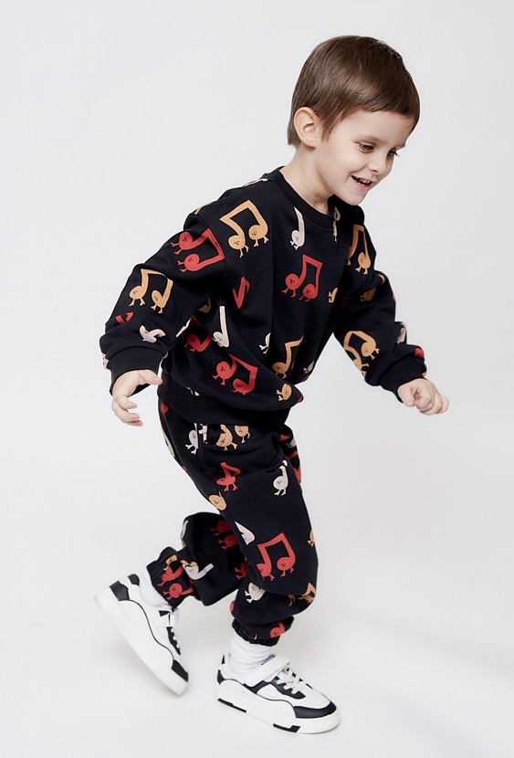 Bluza dresowa z nadrukiem nutek