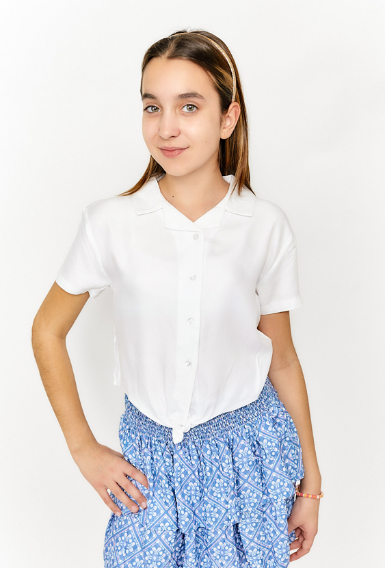 Koszula dziewczęca z krótkim rękawem