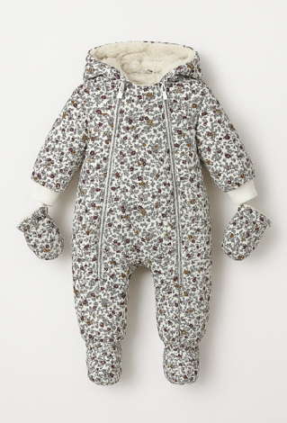 Zimowy kombinezon niemowlęcy dla dziewczynki z rękawiczkami