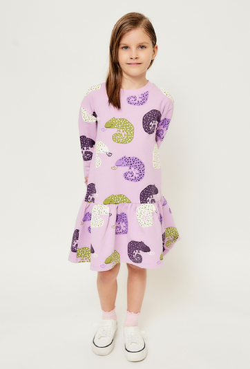 Bawełniana sukienka z długim rękawem