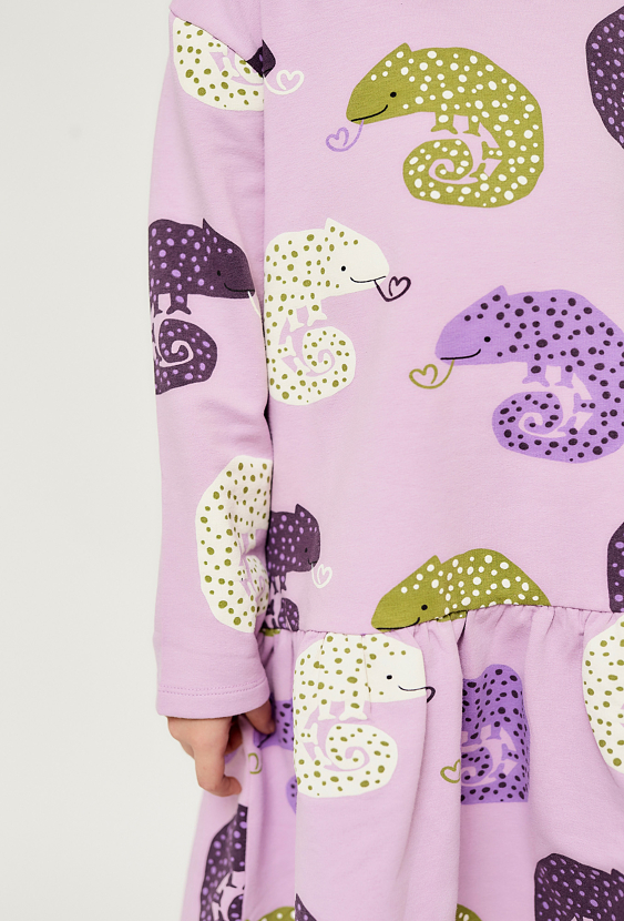 Bawełniana sukienka z długim rękawem