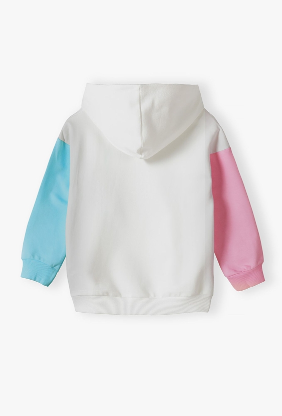 Bluza dresowa dziewczęca z kapturem - LOVE - 5.10.15.