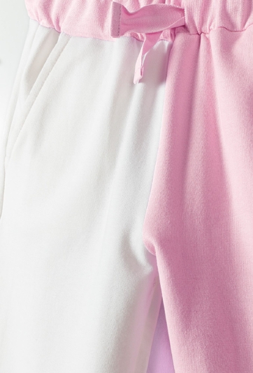 Dresowe spodnie dla dziewczynki - kolorowe nogawki - 5.10.15.