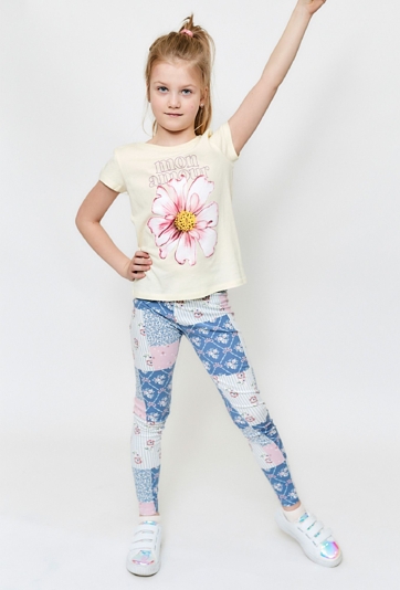 Legginsy w patchworkowy wzór