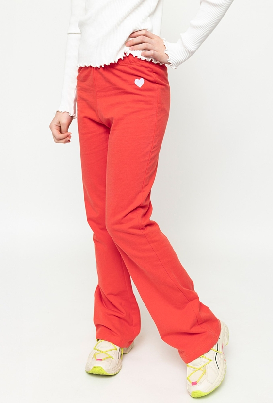 Dzianinowe spodnie o kroju flare