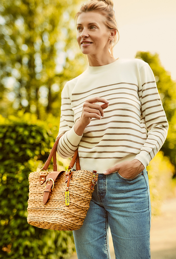 Pleciony koszyk nobo z klapką