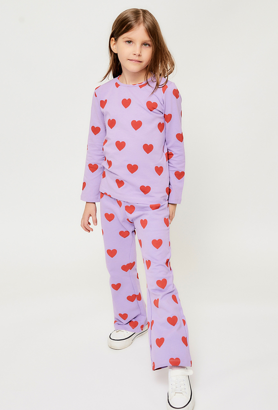 Spodnie w serca o kroju flare-  Limited Edition