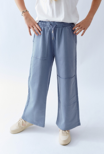 Bawełniane spodnie Wide Leg