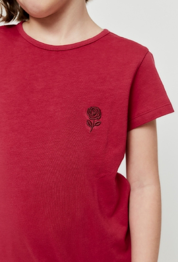 T-shirt dla dziewczynki 2-pak z motywem róży