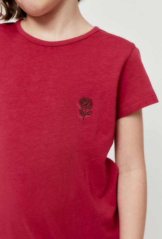 T-shirt dla dziewczynki 2-pak z motywem róży