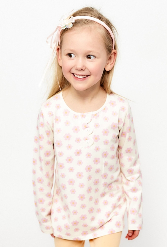 Dziewczęca bluzka w kwiatki
